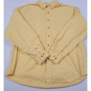 Field Gear Yellow Long Sleeve Casual Button-down Shirt Mens Size L